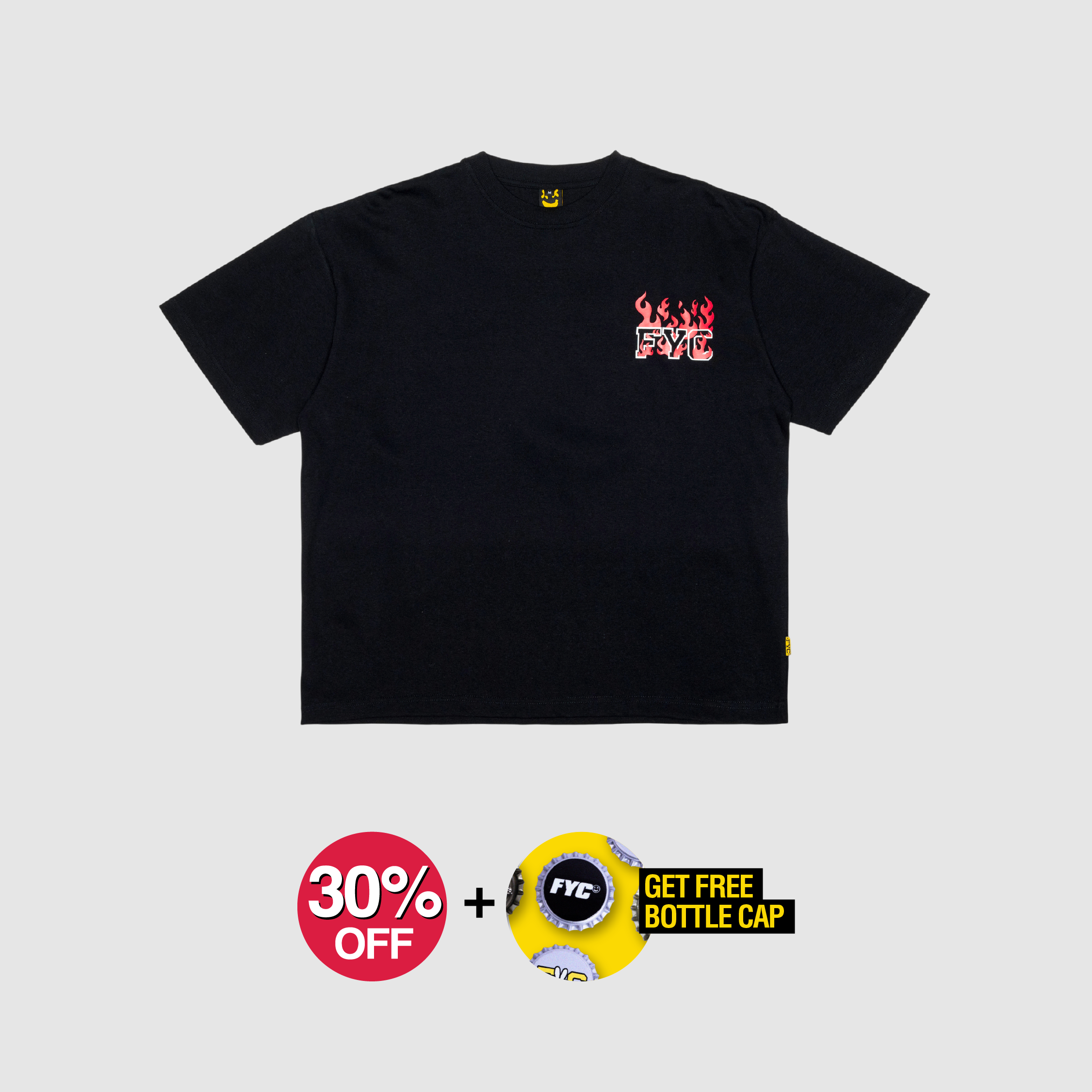 FYC TSHIRT FIRE BLACK