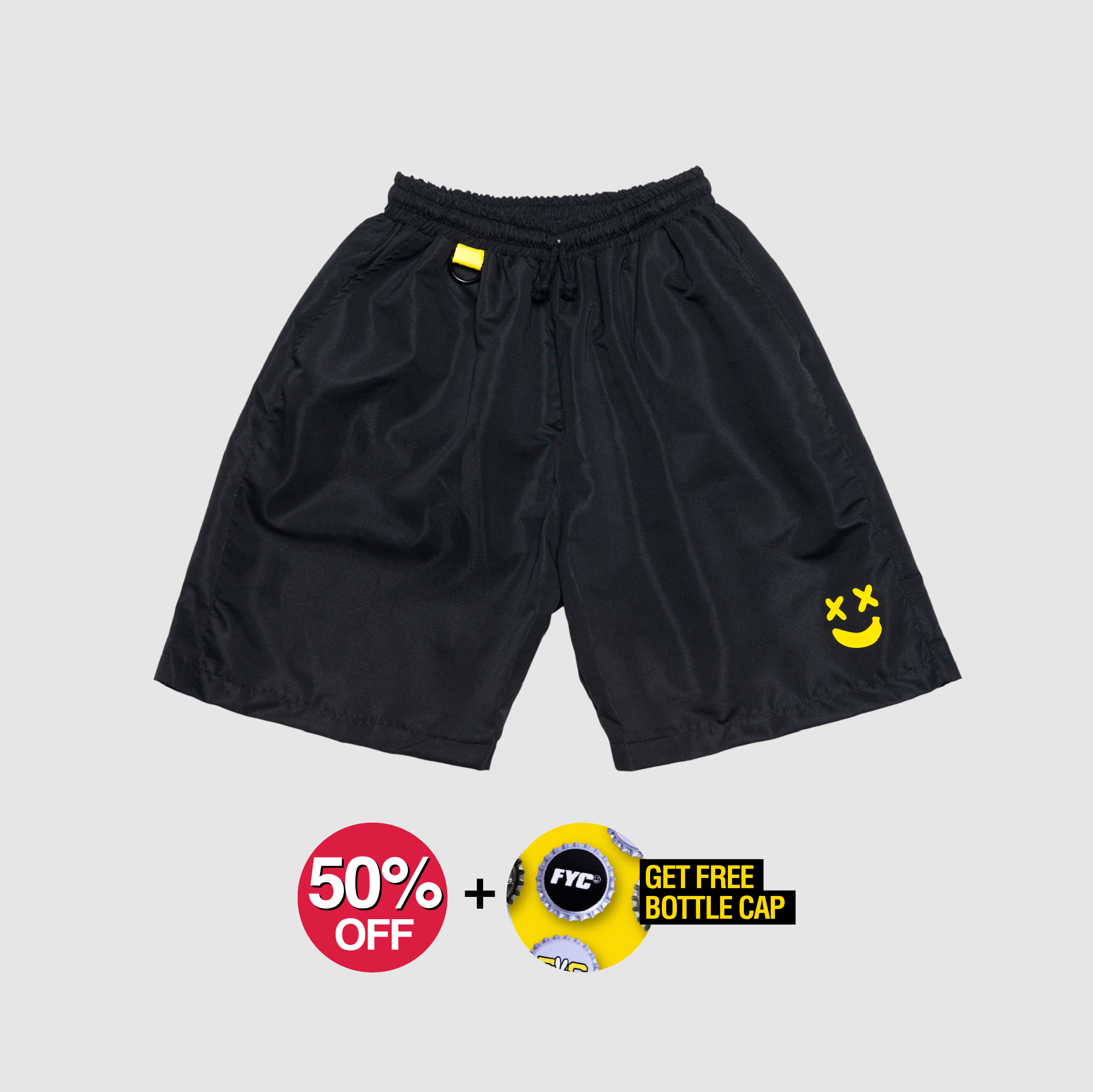 FYC BOARDSHORT SMILE BANANA BLACK