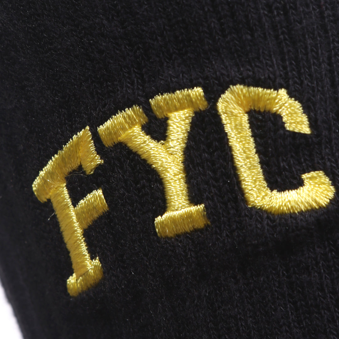 FYC SOCKS TAG BLACK EMBROIDERY