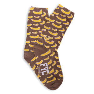 Sock Pattern Banana Brown