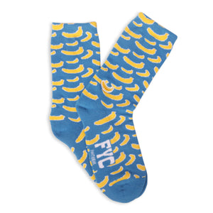 Sock Pattern Banana Blue