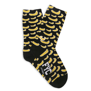 Sock Pattern Banana Black