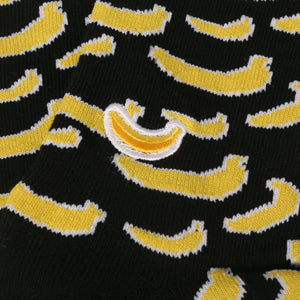Sock Pattern Banana Black